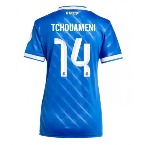 Stroje piłkarskie Real Madrid Aurelien Tchouameni #14 Koszulka Trzeciej dla damskie 2025-26 Krótki Rękaw